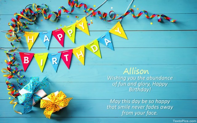 happy birthday allison images