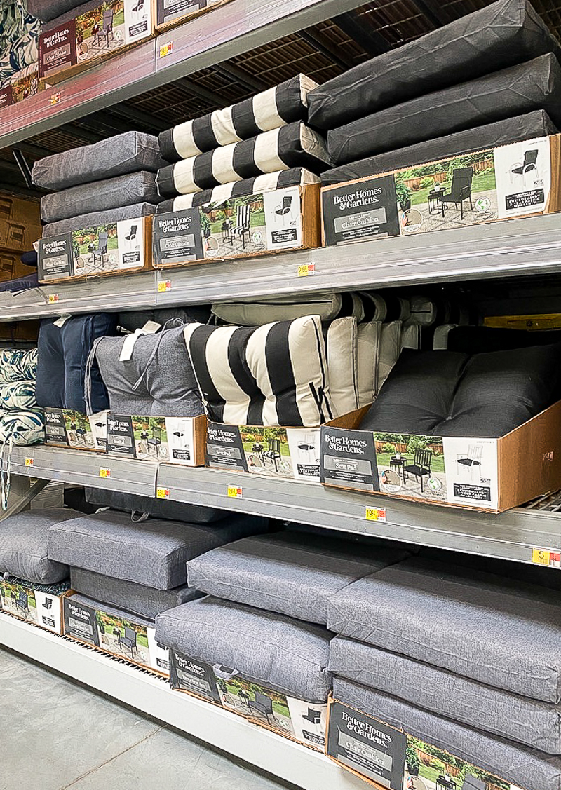 Neutral outdoor cushions from Walmart
