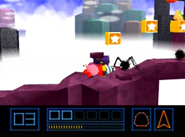 Kirby 64: The Crystal Shards Drill Head Spiders Sky Level Clouds