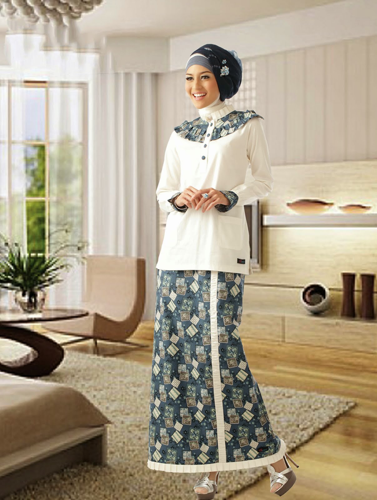  Baju Gamis Batik Yang Cantik Info Model Baju Gamis 
