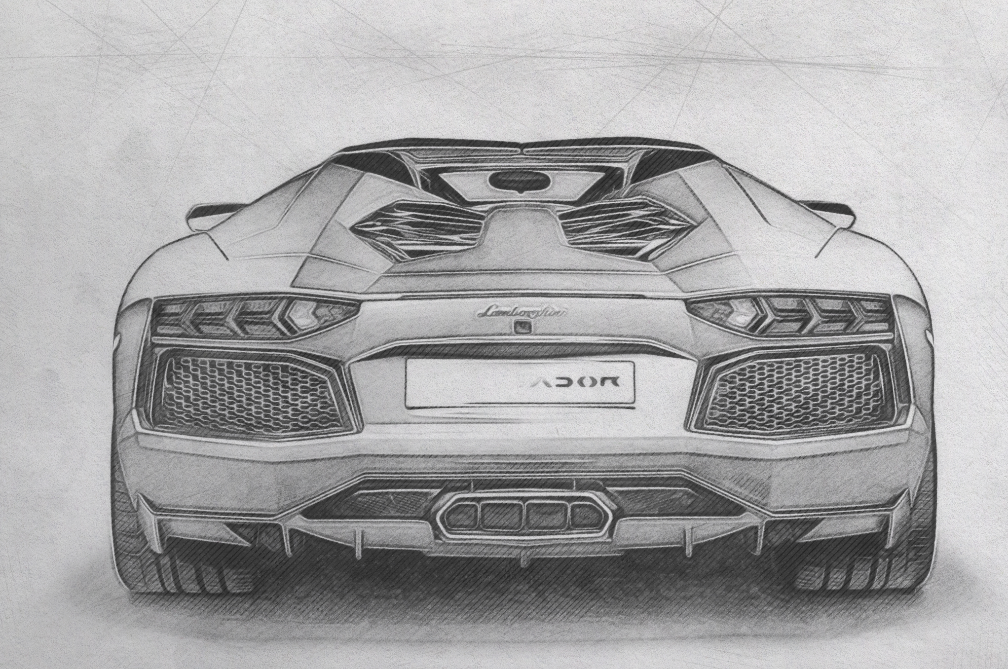 Lamborghini Aventador LP700-4 easy drawing image