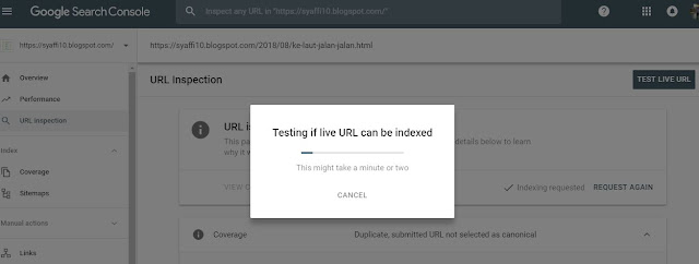Cara Cek dan Meminta agar Google Meng-index Posting Artikel Blog Kita
