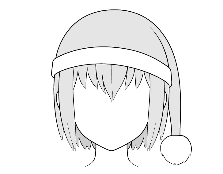 Gambar topi Anime Santa