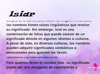 significado del nombre Isiar