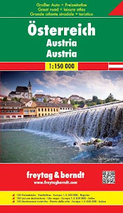 Atlante stradale Austria: 100 Freizeitziele. Stadtpläne. Europakarten 1 : 3 500 000. Register. Infoteil