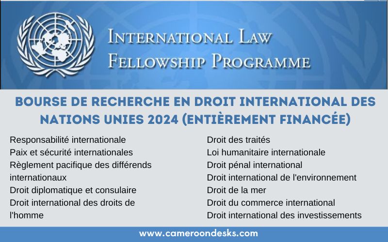 Bourse de recherche en droit international des Nations Unies 2024