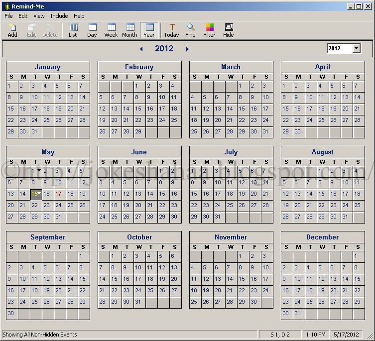 Remind-Me+Software+Display+events+on+a+year+calendar