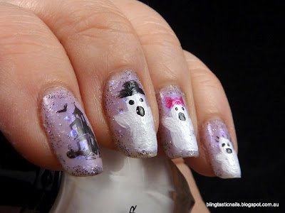 Halloween Ghost nail art