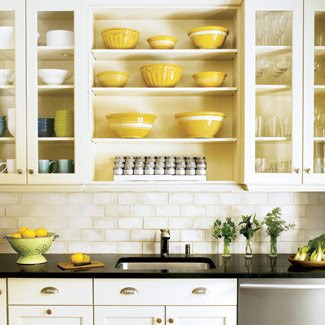 black kitchen cabinets and white appliances on White Kitchen Designs