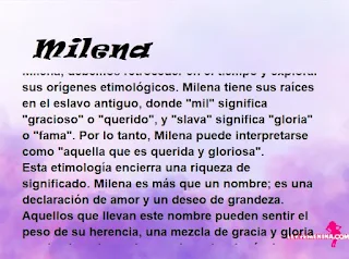 ▷ Significado del nombre Milena