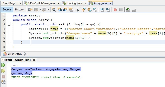Tutorial Java : Array dan Array Multidimensi Dalam Java | KODE AJAIB