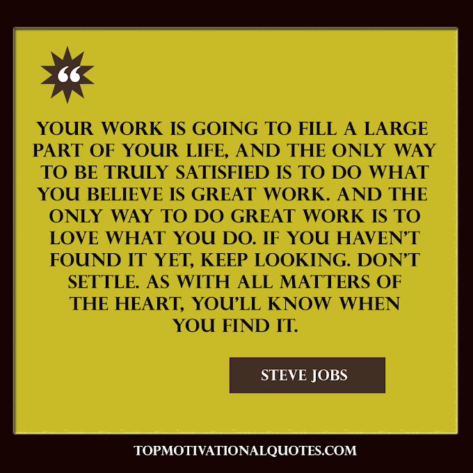  Your Work Is Going By Steve Jobs ( Inspirational Quote For Work )