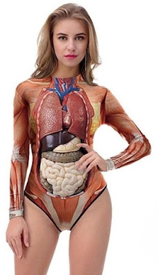 Human's Internal Organs Rash Guard Swimsuit Bikini