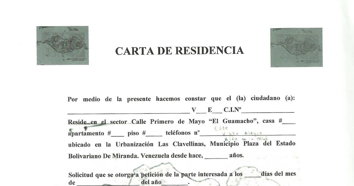 Carta De Residencia Ejemplos - New Sample j