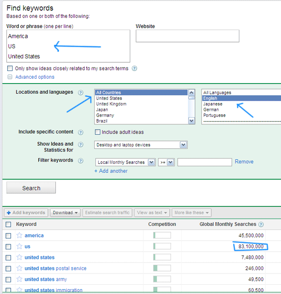 keyword-tool