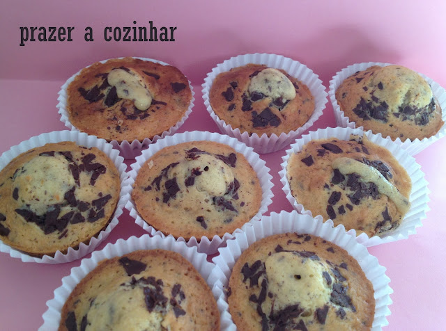 prazer a cozinhar - muffins com pepitas de chocolate