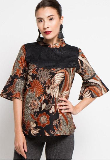 21 Model Baju Batik Print yang Unik Elegant 1000 