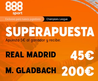 888sport superapuesta Real Madrid vs Monchengladbach 9 diciembre 2020