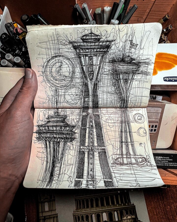 11-space-needle-us-architecture-sketches-antonella-positano-www-designstack-co