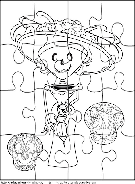 pequeño puzzñe de la Catrina