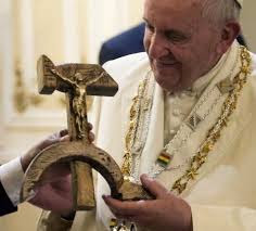 Pope with hammer and sickle