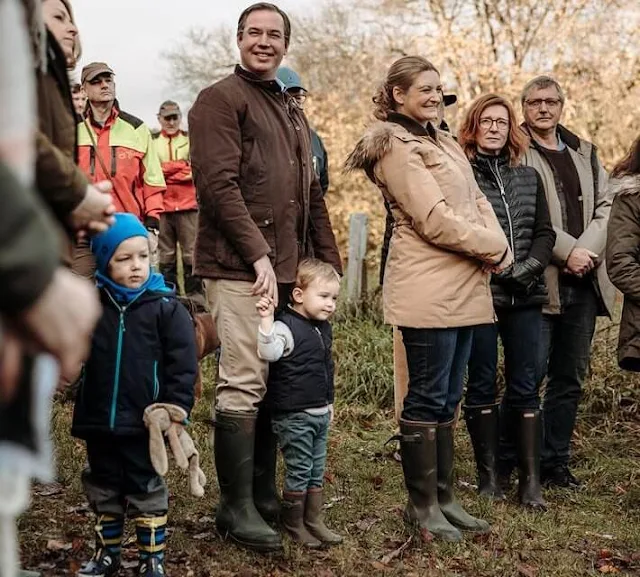 Hereditary Grand Duke Guillaume, Hereditary Grand Duchess Stephanie and Prince Charles