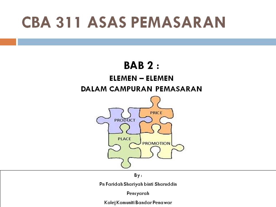 E Learning E Pemasaran  Bab 2 Elemen  elemen  dalam 