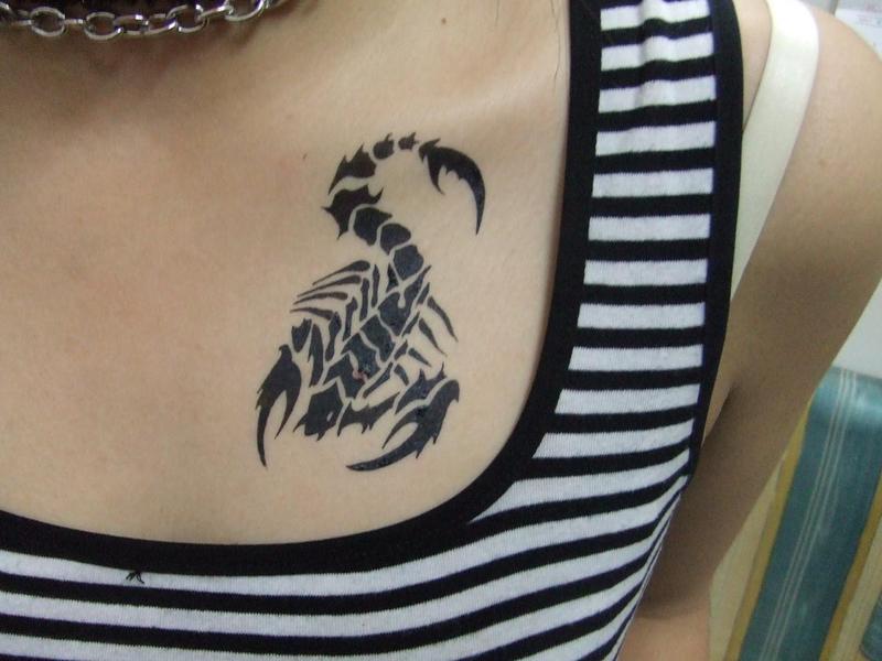 Here are some examples of placement Scorpion Tattoos designs on the body 