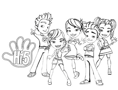 Desenhos para Colorir Hi-5 Australia