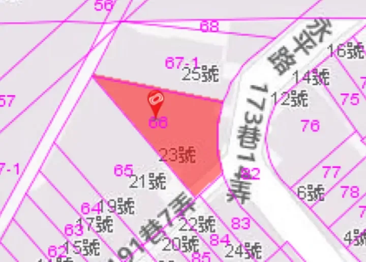 法拍屋地籍圖–中山路一段頂加美寓法拍屋.永和區中山路一段191巷7弄23號4樓 中山路一段頂加美寓法拍屋地籍圖2
