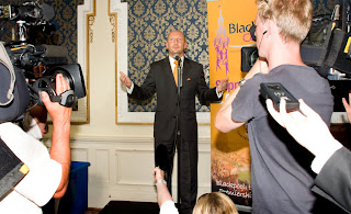 Ian Holloway giving a speech at the Civic Reception
