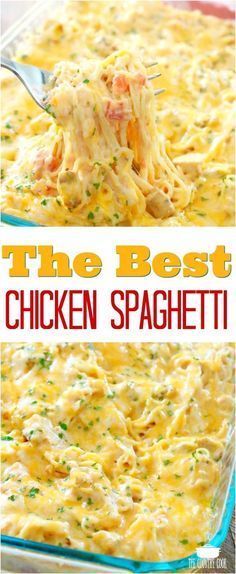 The Best Chicken Spaghetti Recipe With Creamy Cheesy