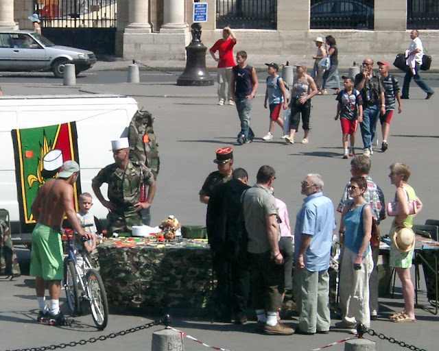 Foreign Legion stall, Place du Palais-Royal, Paris