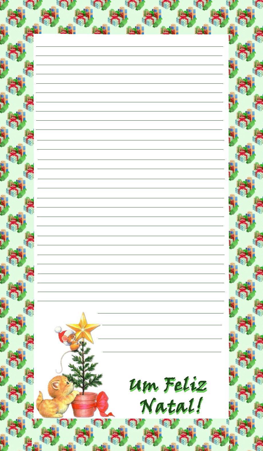 Seu blog para Download: Papel de carta NATAL