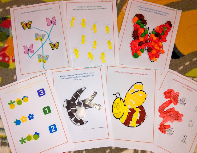 Worksheets about spring for kids 2-3 years old.