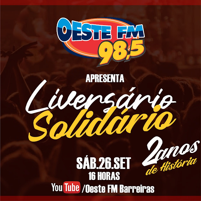 Oeste FM faz 2 anos NO AR, e vai ter LIVE pra comemorar