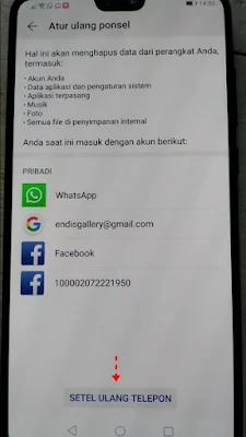 setel ulang telepon