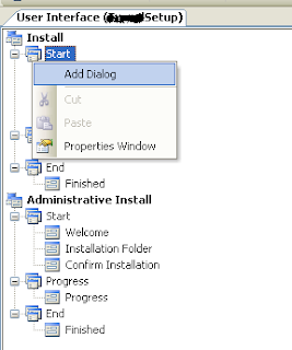 Add dialog in setup project