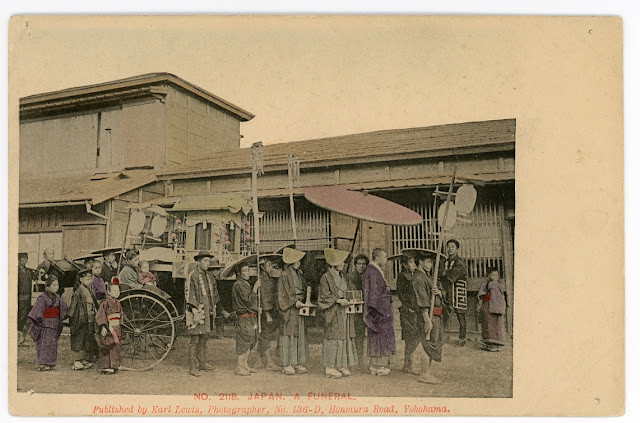 funeral karl lewis Yokohama postcard 