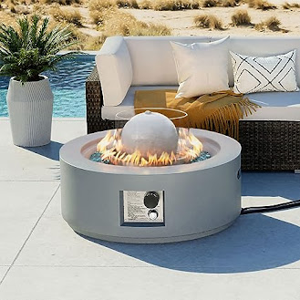 Fire Pit and Water Feature Combo