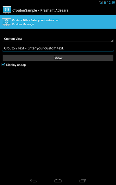 [Crouton - Custom View Message] Prashant Adesara