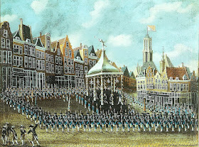 Beëdiging van democratisch gekozen leden van de vroedschap op de Neude in Utrecht, 1786