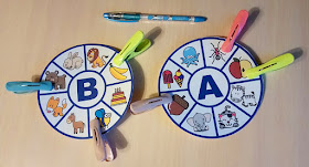 Alphabet matching wheels - printable ABC activities