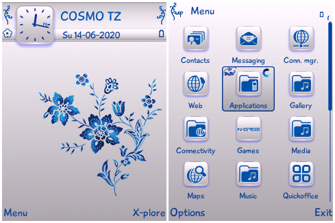 Blue Flower Tema Symbian