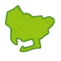 愛知県の地図のイラスト（都道府県）