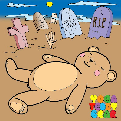 Yoga Teddy Bear, yogateddybear, yogateddybeartv, yoga, savanna, halloween, yoga ed, education, cartoon, gravestones, scary 