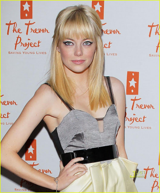 Emma Stone Bangs Hairstyle Ideas for Girls