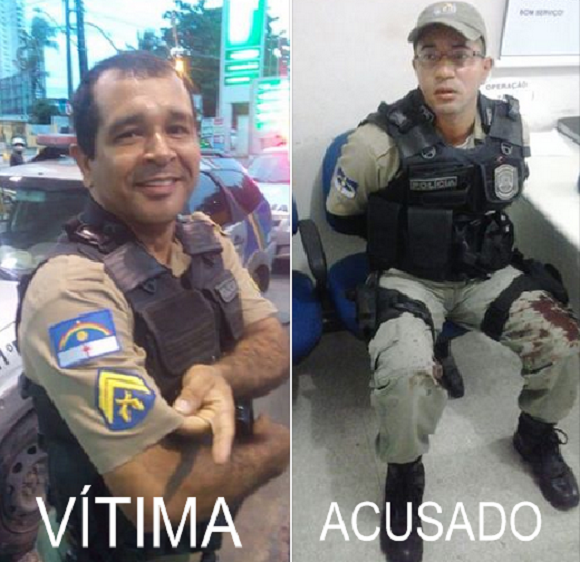 POLICIAL MILITAR ATIRA NA CABEÇA DO OUTRO DURANTE TRABALHO