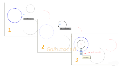 Mengaplikasi Constraint Concentric Autocad