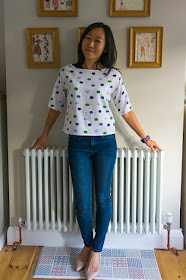 Simplicity 1366 boxy top seersucker